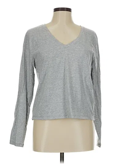 Pre-owned Athleta Long Sleeve T-shirt In Gray