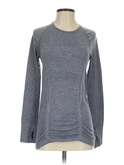 Pre-owned Athleta Long Sleeve T-shirt In Gray