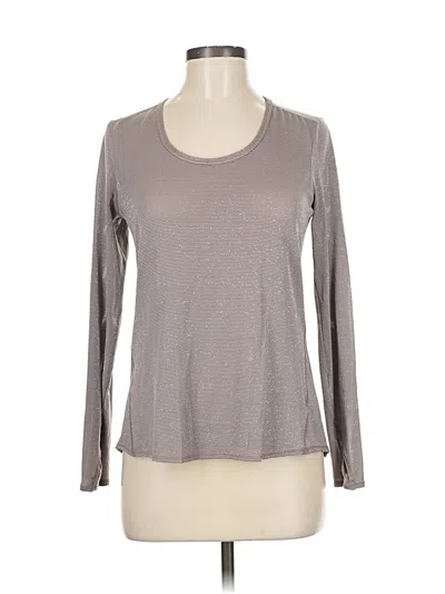 Pre-owned Athleta Long Sleeve T-shirt In Gray