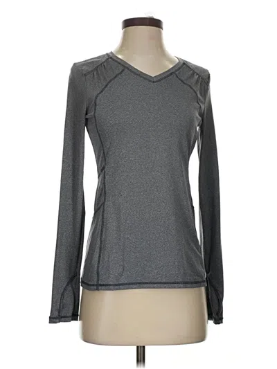 Pre-owned Athleta Long Sleeve T-shirt In Gray