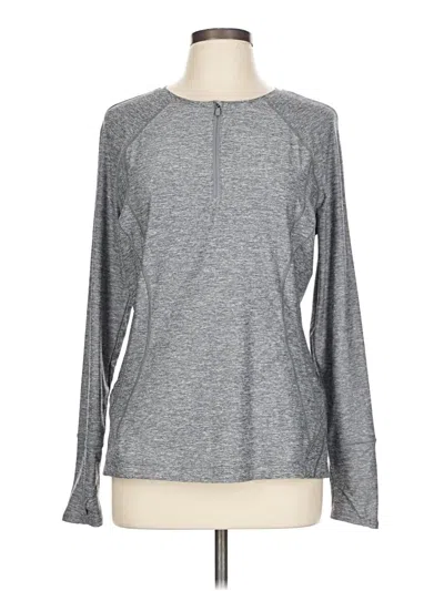 Pre-owned Athleta Long Sleeve T-shirt In Gray