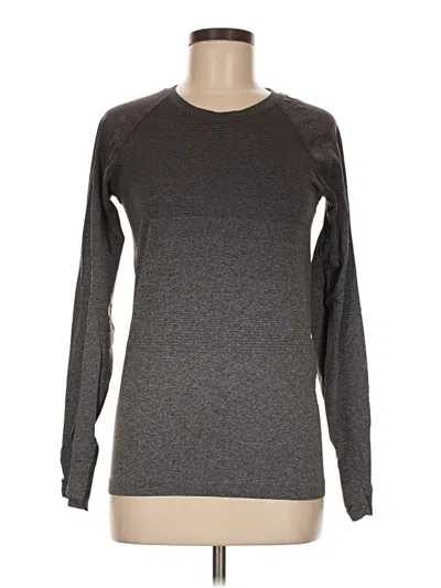 Pre-owned Athleta Long Sleeve T-shirt In Gray