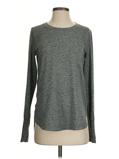 Pre-owned Athleta Long Sleeve T-shirt In Gray