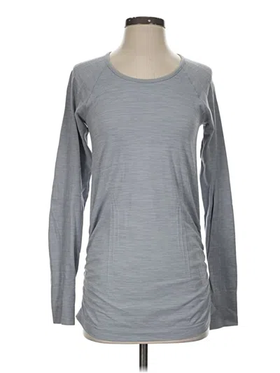 Pre-owned Athleta Long Sleeve T-shirt In Gray