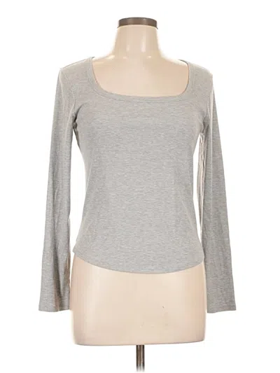 Pre-owned Athleta Long Sleeve T-shirt In Gray