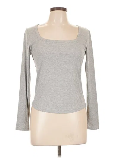 Pre-owned Athleta Long Sleeve T-shirt In Gray