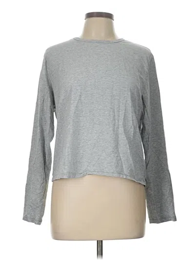 Pre-owned Athleta Long Sleeve T-shirt In Gray