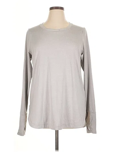 Pre-owned Athleta Long Sleeve T-shirt In Gray