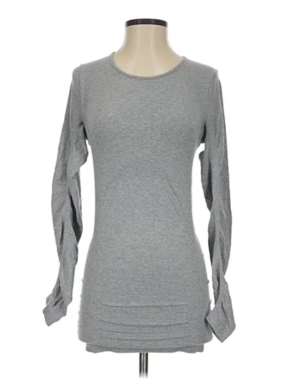 Pre-owned Athleta Long Sleeve T-shirt In Gray