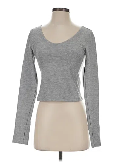 Athleta Long Sleeve T-shirt In Gray