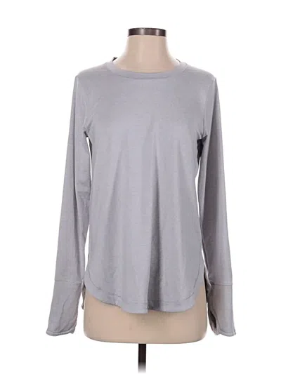 Pre-owned Athleta Long Sleeve T-shirt In Gray