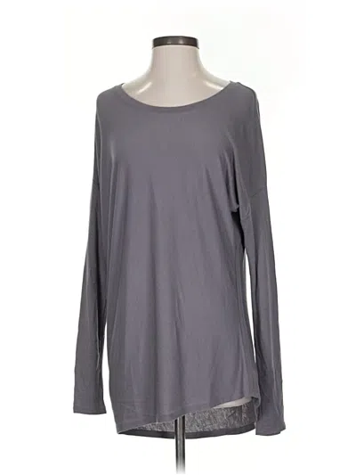 Pre-owned Athleta Long Sleeve T-shirt In Gray