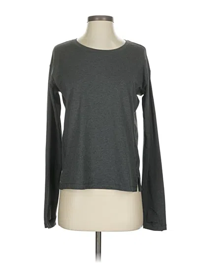 Pre-owned Athleta Long Sleeve T-shirt In Gray