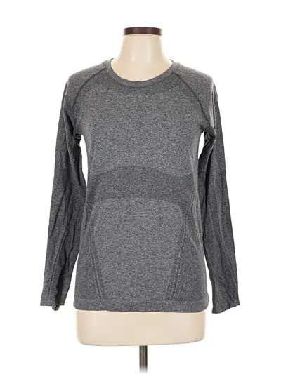 Pre-owned Athleta Long Sleeve T-shirt In Gray