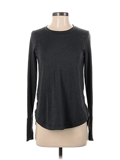Pre-owned Athleta Long Sleeve T-shirt In Gray