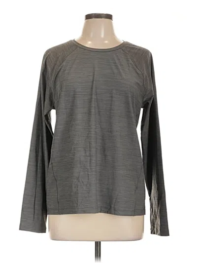 Pre-owned Athleta Long Sleeve T-shirt In Gray