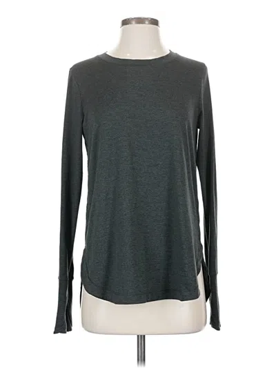 Pre-owned Athleta Long Sleeve T-shirt In Gray