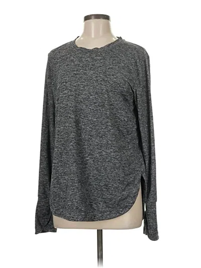 Pre-owned Athleta Long Sleeve T-shirt In Gray