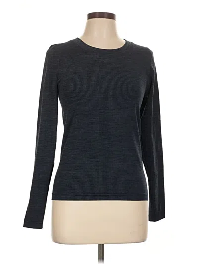 Pre-owned Athleta Long Sleeve T-shirt In Gray