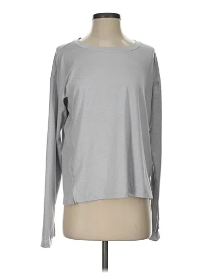 Pre-owned Athleta Long Sleeve T-shirt In Gray
