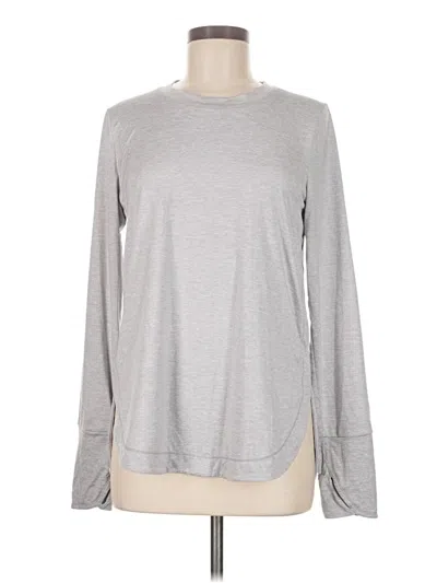 Pre-owned Athleta Long Sleeve T-shirt In Gray