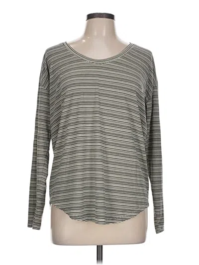 Pre-owned Athleta Long Sleeve T-shirt In Gray