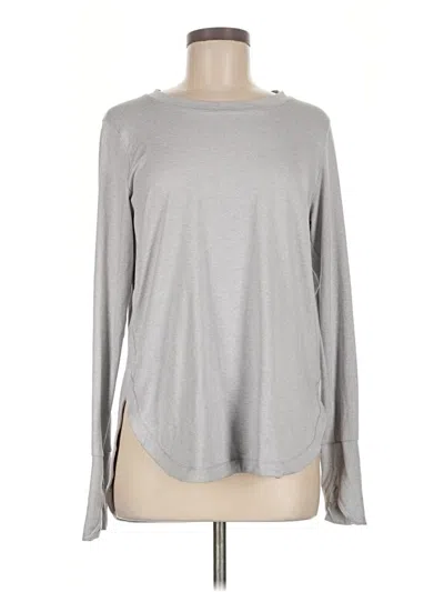Pre-owned Athleta Long Sleeve T-shirt In Gray