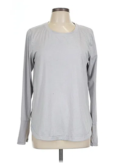 Pre-owned Athleta Long Sleeve T-shirt In Gray