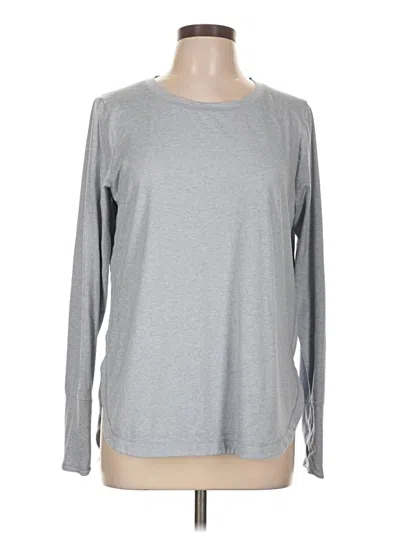 Pre-owned Athleta Long Sleeve T-shirt In Gray