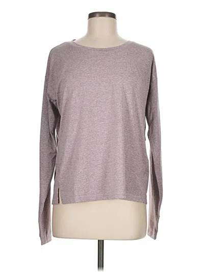Pre-owned Athleta Long Sleeve T-shirt In Gray