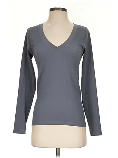 Pre-owned Athleta Long Sleeve T-shirt In Gray
