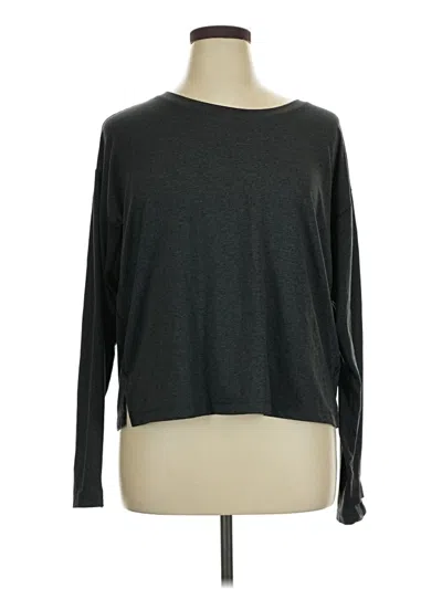 Pre-owned Athleta Long Sleeve T-shirt In Gray
