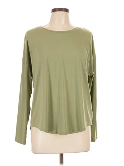 Pre-owned Athleta Long Sleeve T-shirt In Green