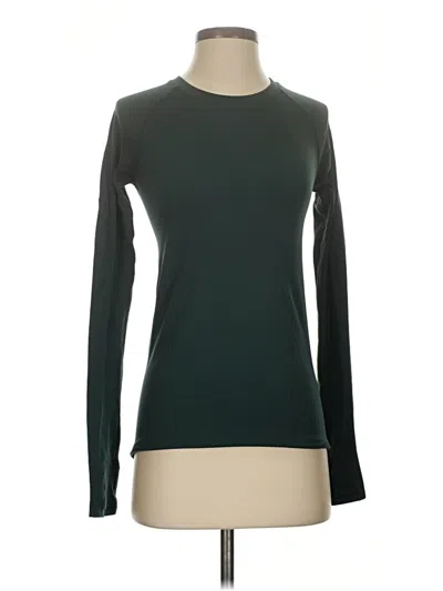 Pre-owned Athleta Long Sleeve T-shirt In Green
