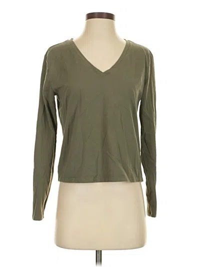 Pre-owned Athleta Long Sleeve T-shirt In Green