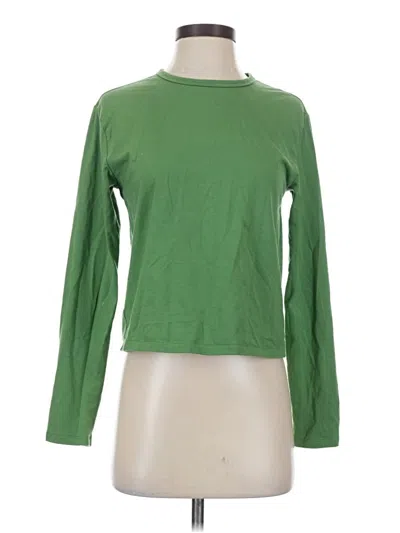 Pre-owned Athleta Long Sleeve T-shirt In Green