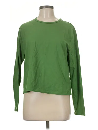 Pre-owned Athleta Long Sleeve T-shirt In Green