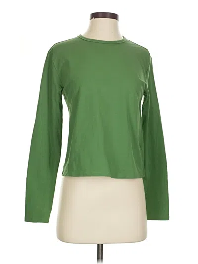 Pre-owned Athleta Long Sleeve T-shirt In Green