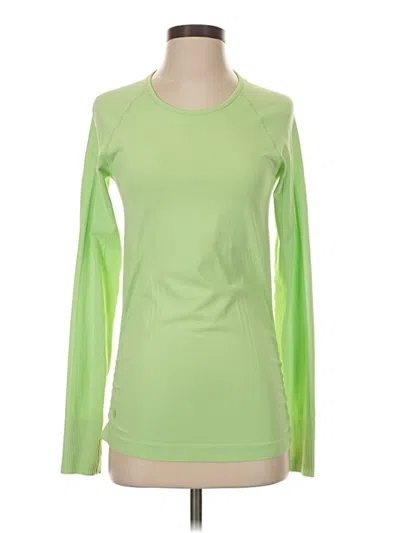 Pre-owned Athleta Long Sleeve T-shirt In Green