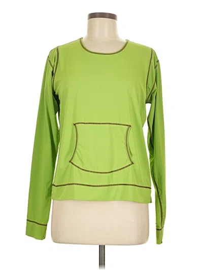Pre-owned Athleta Long Sleeve T-shirt In Green