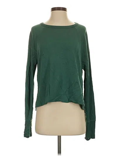 Pre-owned Athleta Long Sleeve T-shirt In Green