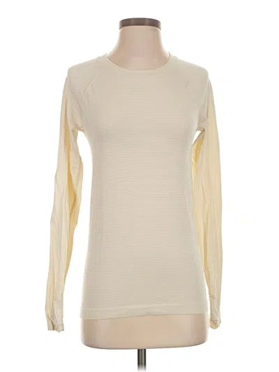 Pre-owned Athleta Long Sleeve T-shirt In Ivory