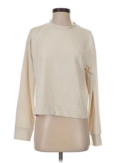 Pre-owned Athleta Long Sleeve T-shirt In Ivory