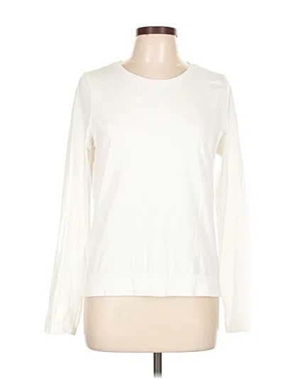 Pre-owned Athleta Long Sleeve T-shirt In Ivory