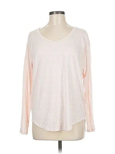 Pre-owned Athleta Long Sleeve T-shirt In Ivory