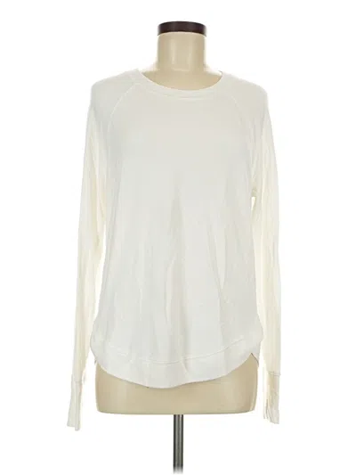 Pre-owned Athleta Long Sleeve T-shirt In Ivory