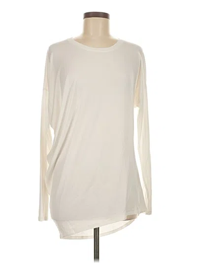 Pre-owned Athleta Long Sleeve T-shirt In Ivory