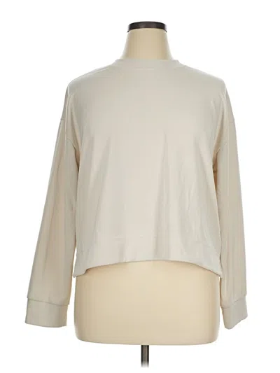 Pre-owned Athleta Long Sleeve T-shirt In Ivory