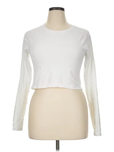 Pre-owned Athleta Long Sleeve T-shirt In Ivory