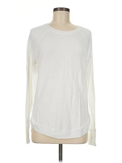 Pre-owned Athleta Long Sleeve T-shirt In Ivory